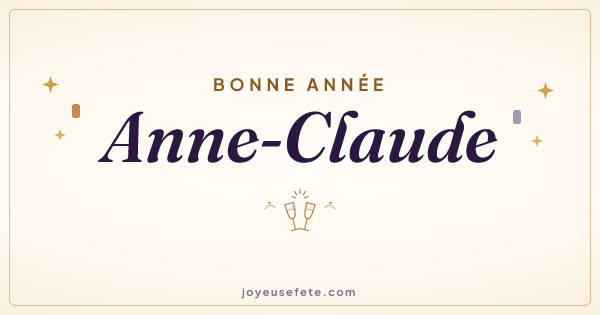 Image « Bonne année Anne-Claude » au format large
