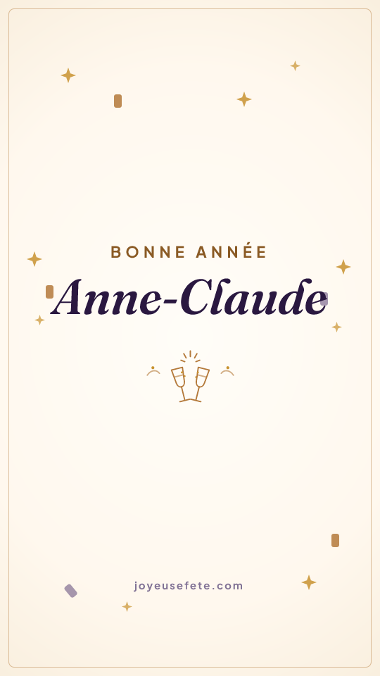 Image « Bonne année Anne-Claude » au format story