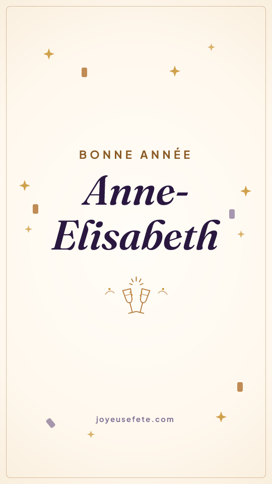 Image « Bonne année Anne-Elisabeth » au format story