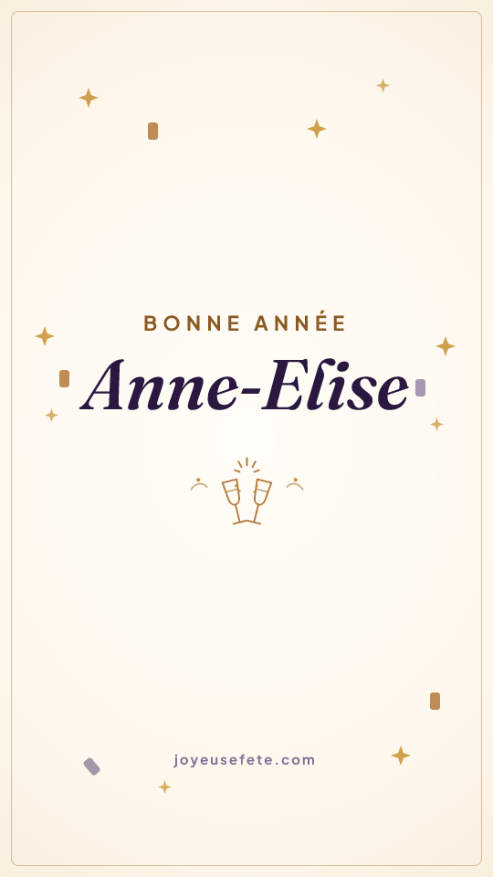 Image « Bonne année Anne-Elise » au format story