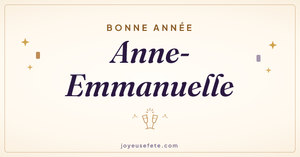 Image « Bonne année Anne-Emmanuelle » au format large