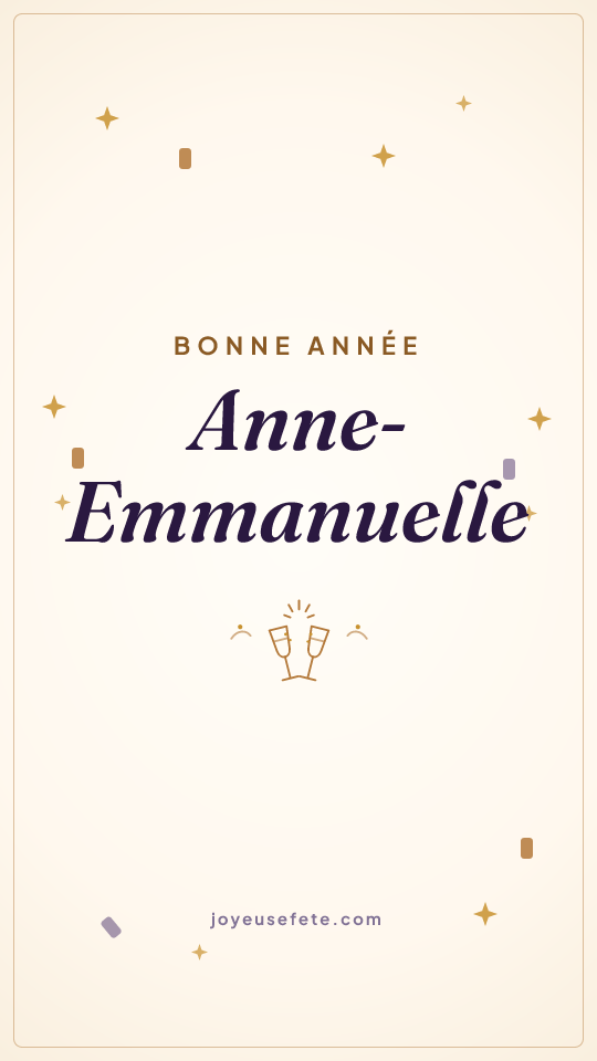 Image « Bonne année Anne-Emmanuelle » au format story
