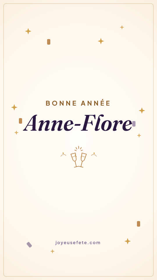 Image « Bonne année Anne-Flore » au format story