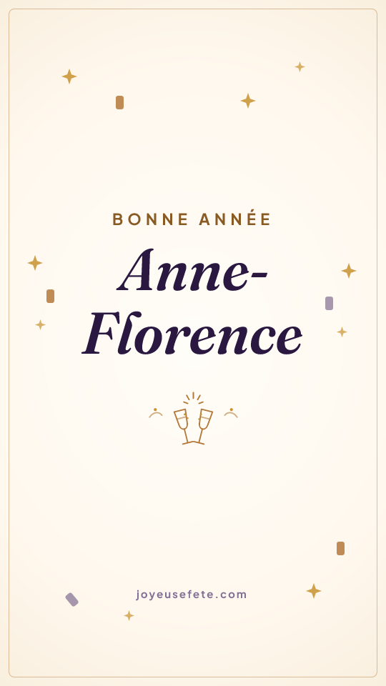 Image « Bonne année Anne-Florence » au format story