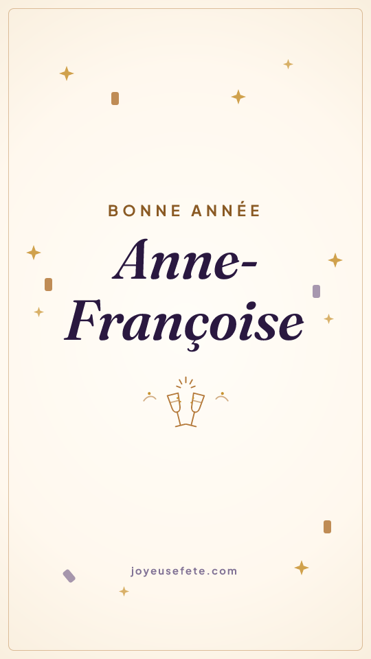 Image « Bonne année Anne-Françoise » au format story
