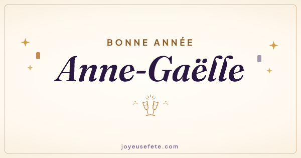 Image « Bonne année Anne-Gaëlle » au format large