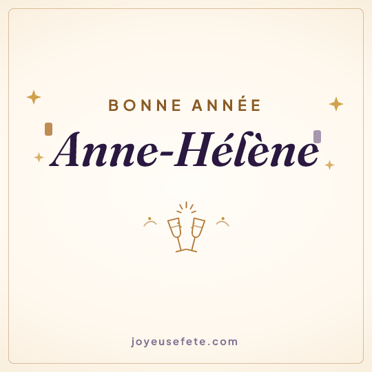 Image carrée « Bonne année Anne-Hélène » pour WhatsApp