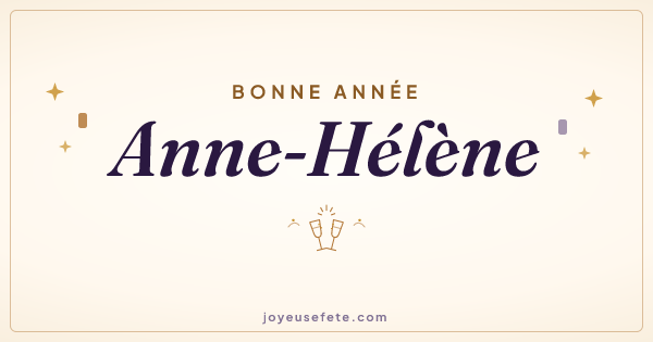 Image « Bonne année Anne-Hélène » au format large