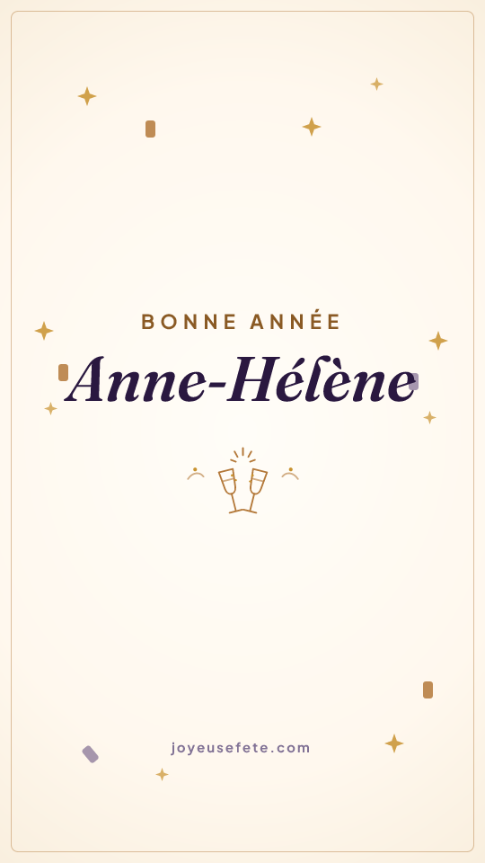 Image « Bonne année Anne-Hélène » au format story