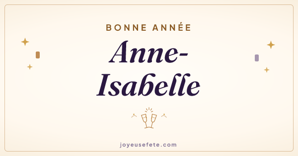 Image « Bonne année Anne-Isabelle » au format large