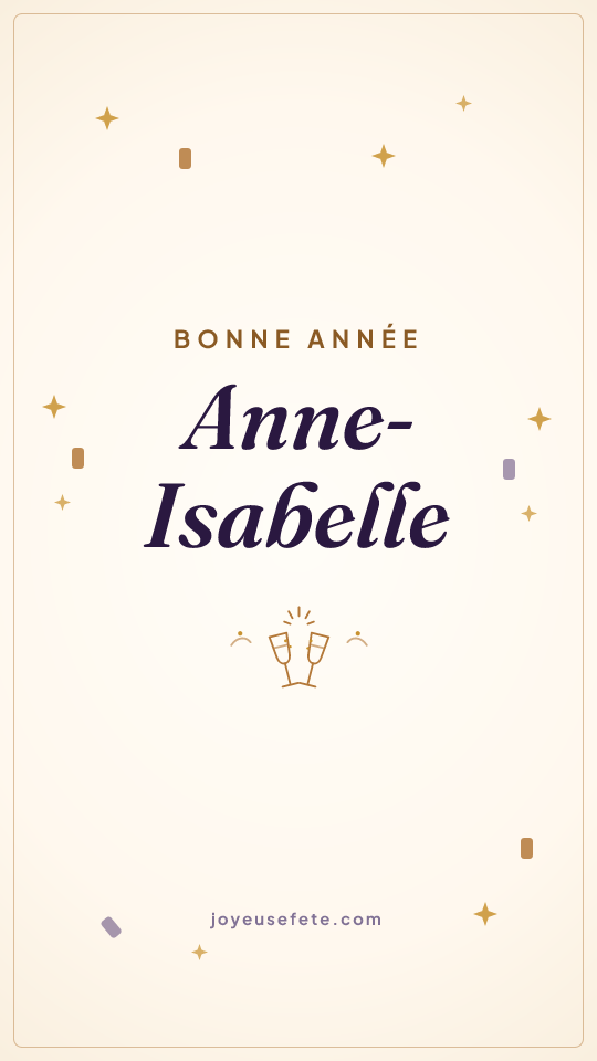 Image « Bonne année Anne-Isabelle » au format story