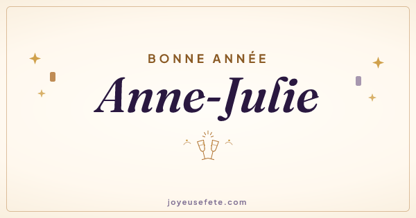 Image « Bonne année Anne-Julie » au format large