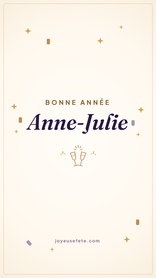 Image « Bonne année Anne-Julie » au format story