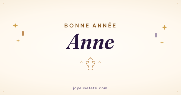 Image « Bonne année Anne » au format large