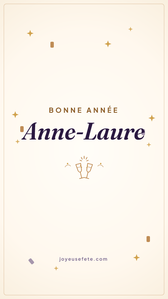 Image « Bonne année Anne-Laure » au format story