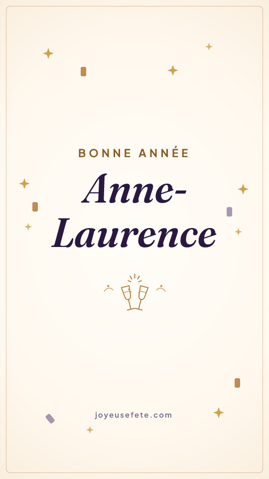 Image « Bonne année Anne-Laurence » au format story