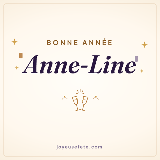 Image carrée « Bonne année Anne-Line » pour WhatsApp