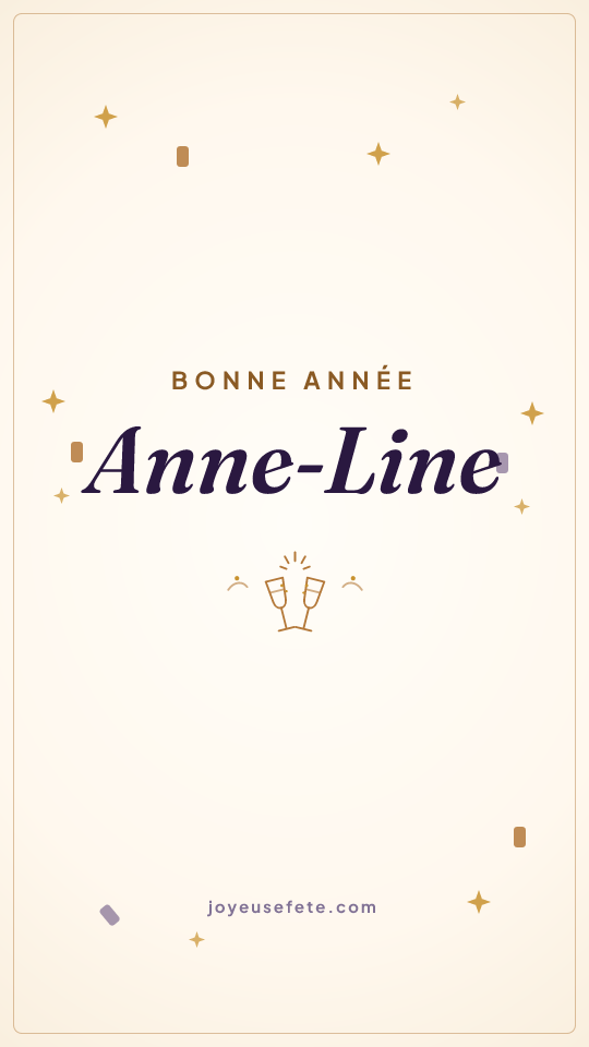 Image « Bonne année Anne-Line » au format story
