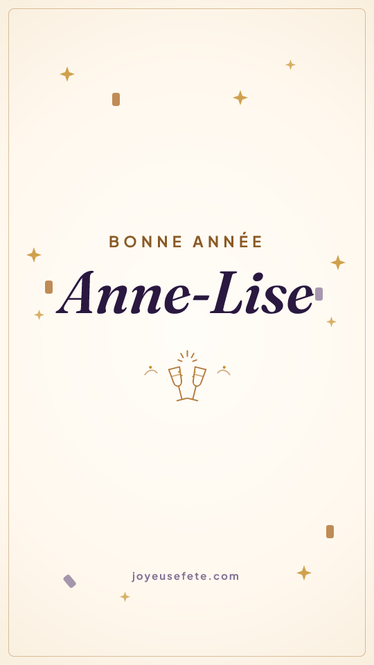 Image « Bonne année Anne-Lise » au format story