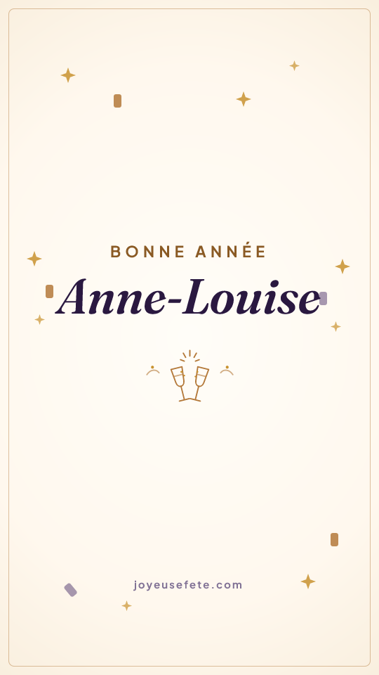 Image « Bonne année Anne-Louise » au format story