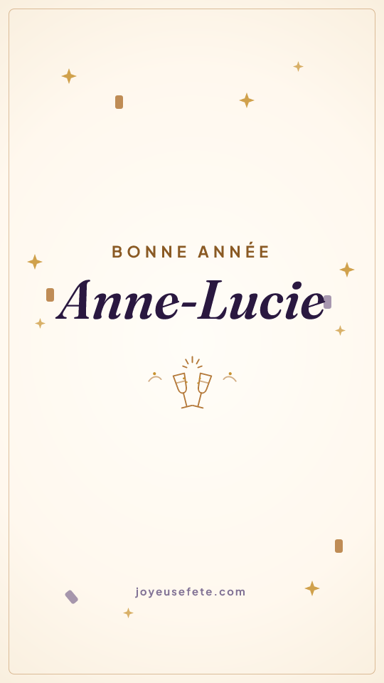 Image « Bonne année Anne-Lucie » au format story