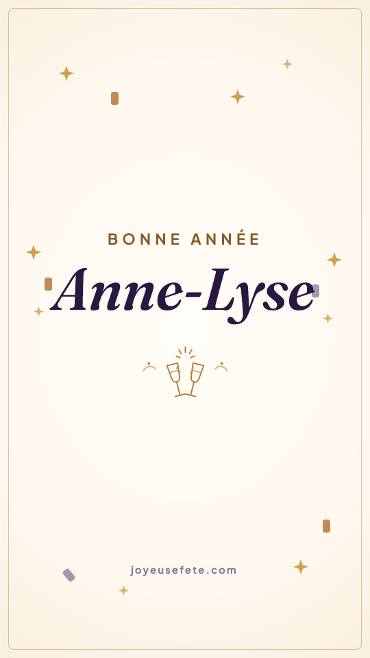 Image « Bonne année Anne-Lyse » au format story