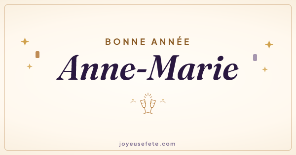 Image « Bonne année Anne-Marie » au format large