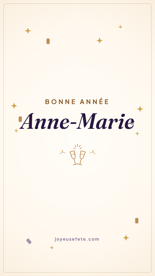 Image « Bonne année Anne-Marie » au format story