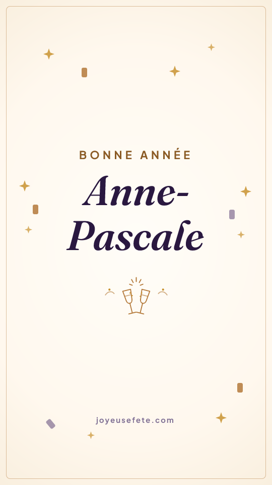 Image « Bonne année Anne-Pascale » au format story