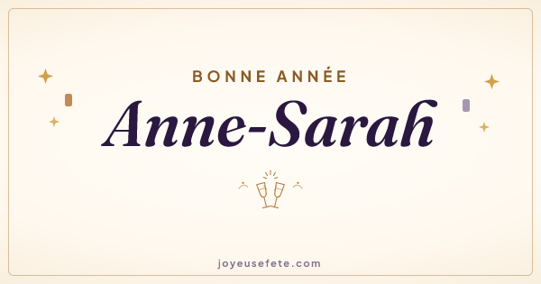 Image « Bonne année Anne-Sarah » au format large