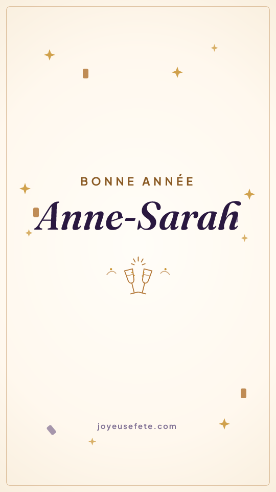 Image « Bonne année Anne-Sarah » au format story