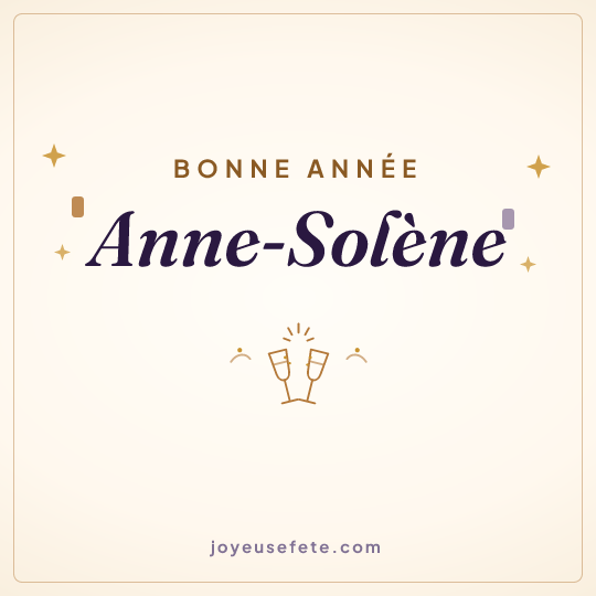 Image carrée « Bonne année Anne-Solène » pour WhatsApp