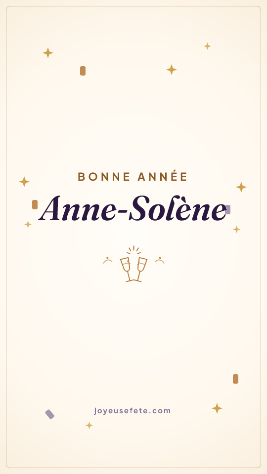 Image « Bonne année Anne-Solène » au format story