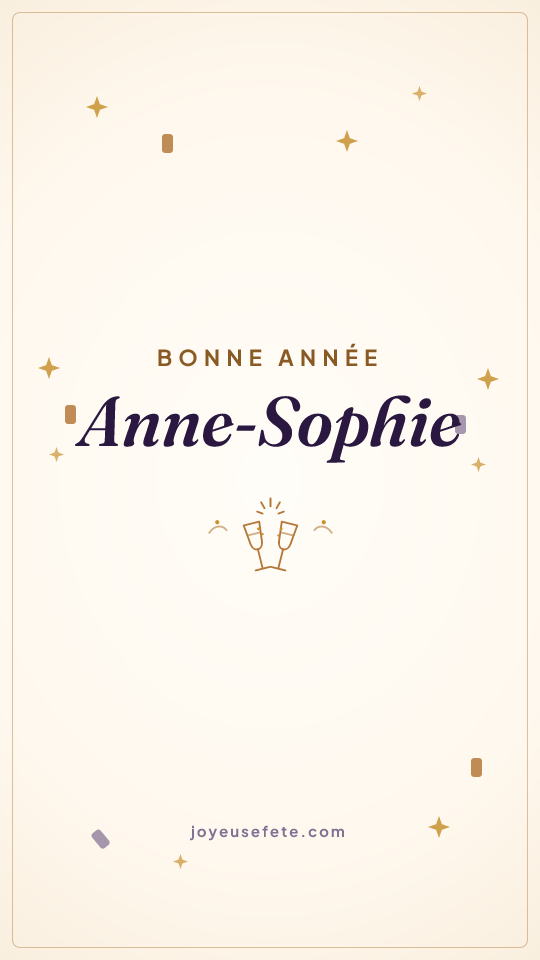 Image « Bonne année Anne-Sophie » au format story