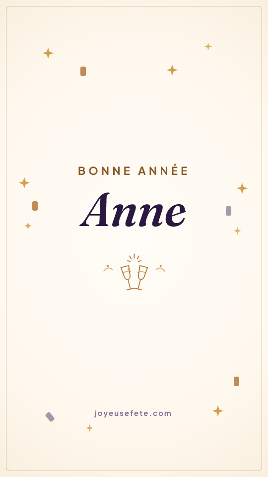 Image « Bonne année Anne » au format story
