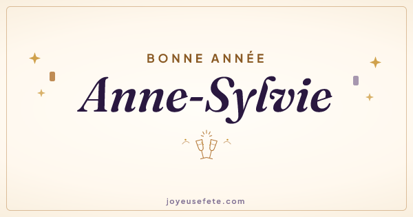 Image « Bonne année Anne-Sylvie » au format large