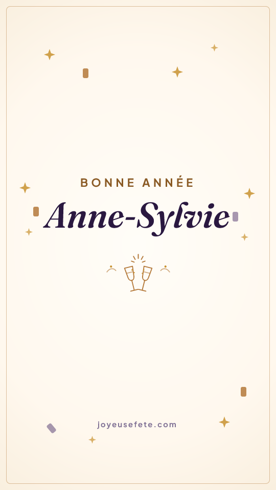 Image « Bonne année Anne-Sylvie » au format story