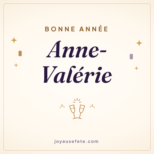 Image carrée « Bonne année Anne-Valérie » pour WhatsApp