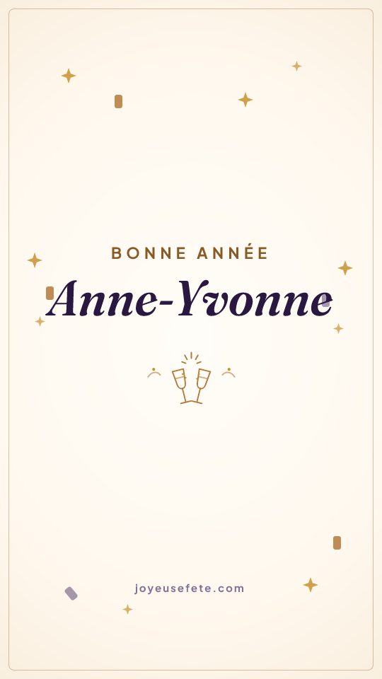 Image « Bonne année Anne-Yvonne » au format story