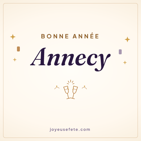 Image carrée « Bonne année Annecy » pour WhatsApp