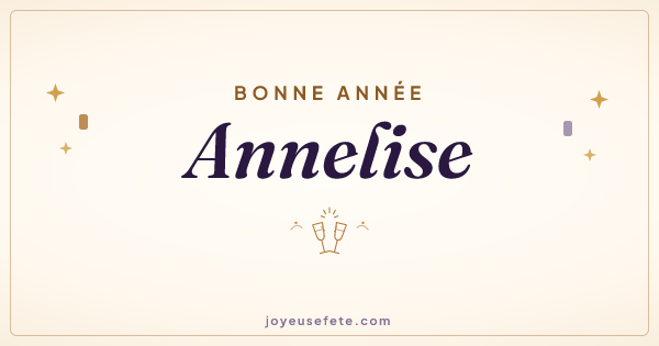 Image « Bonne année Annelise » au format large