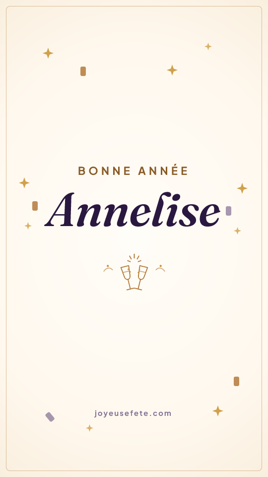 Image « Bonne année Annelise » au format story