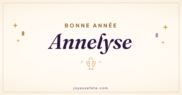 Image « Bonne année Annelyse » au format large