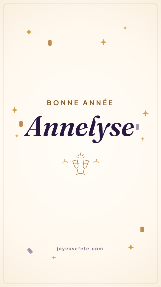 Image « Bonne année Annelyse » au format story