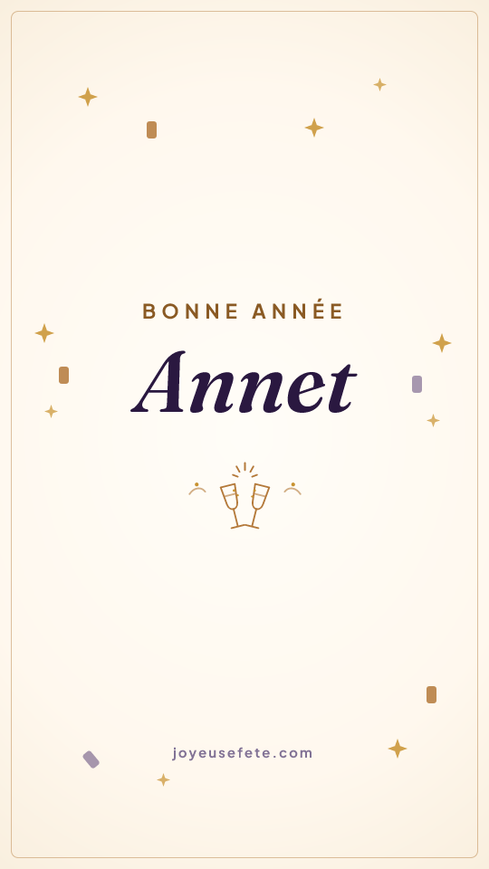 Image « Bonne année Annet » au format story