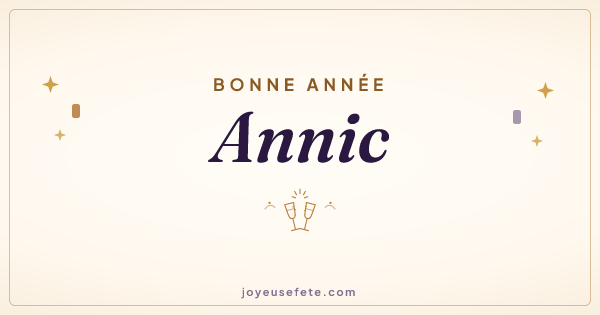 Image « Bonne année Annic » au format large