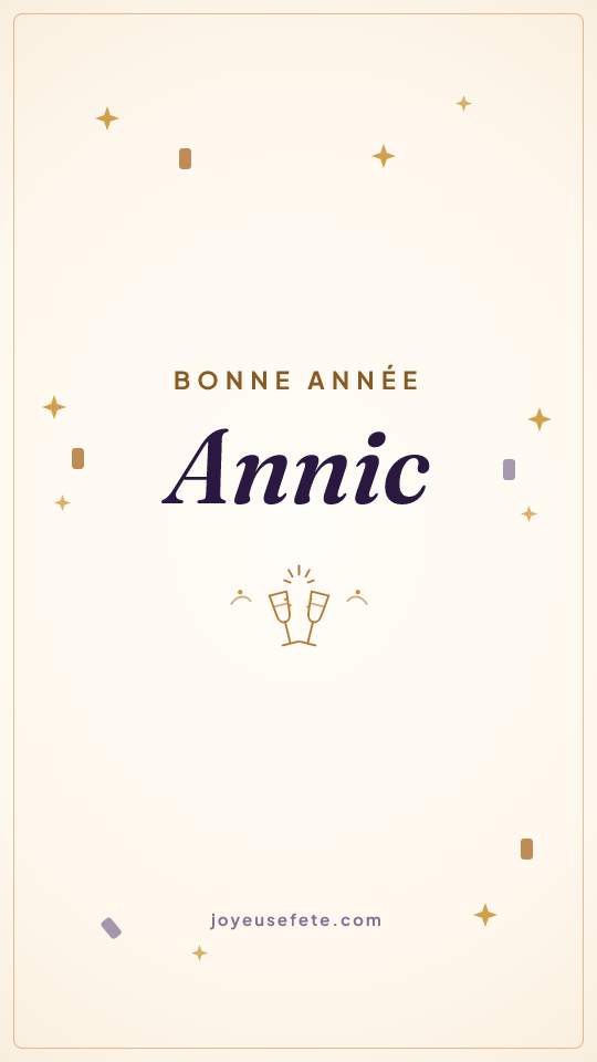 Image « Bonne année Annic » au format story