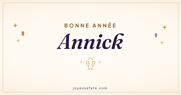 Image « Bonne année Annick » au format large