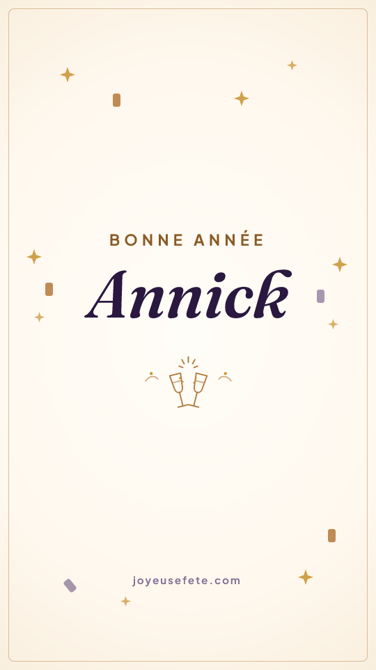 Image « Bonne année Annick » au format story
