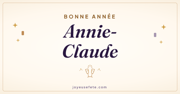 Image « Bonne année Annie-Claude » au format large